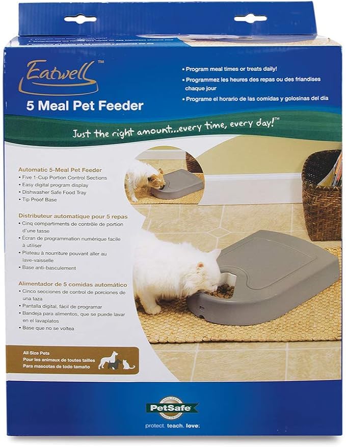 PetSafe Automatic Dog Feeder, 5 Meals, 40 oz Capacity, (Pack of 2)