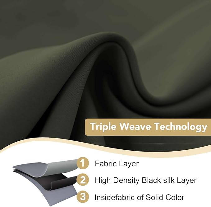 H.VERSAILTEX Blackout Curtains for Bedroom Thermal Insulated Room Darkening