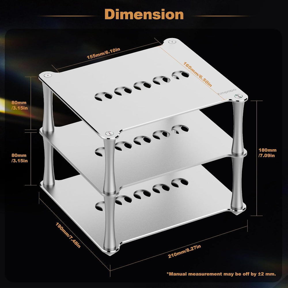 BK1 Desktop HiFi Stand: Aluminum Audio Rack A1 D1 Q1 Amplifier DAC Preamp wit...