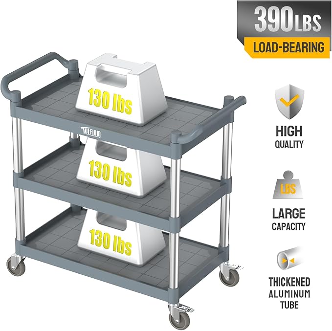 TUFFIOM Plastic Service Utility Cart