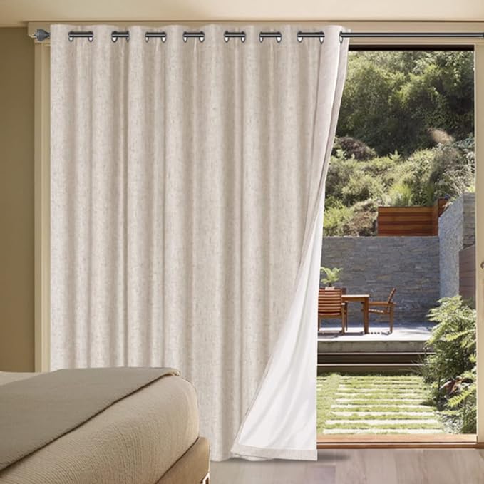 H.VERSAILTEX Blackout Curtains Durable Thick Textured Polyester Blackout Patio