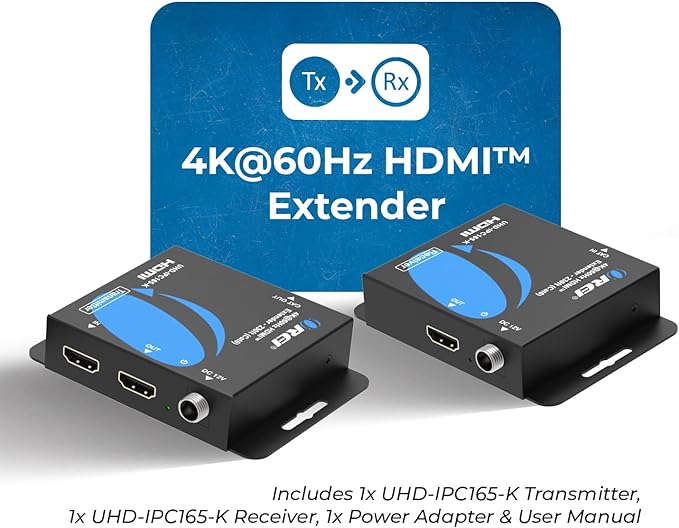 OREI 4K HDMI Extender Balun UltraHD 4K @ 60Hz 4:4:4 Over Single CAT6/7 Cable