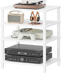 LELELINKY 4-Tier AV Media Player Stand, Stereo Stand, Modern Audio Shelf