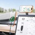 Tesla Phone Mount Charger: 15W Wireless Car Phone Holder (Black