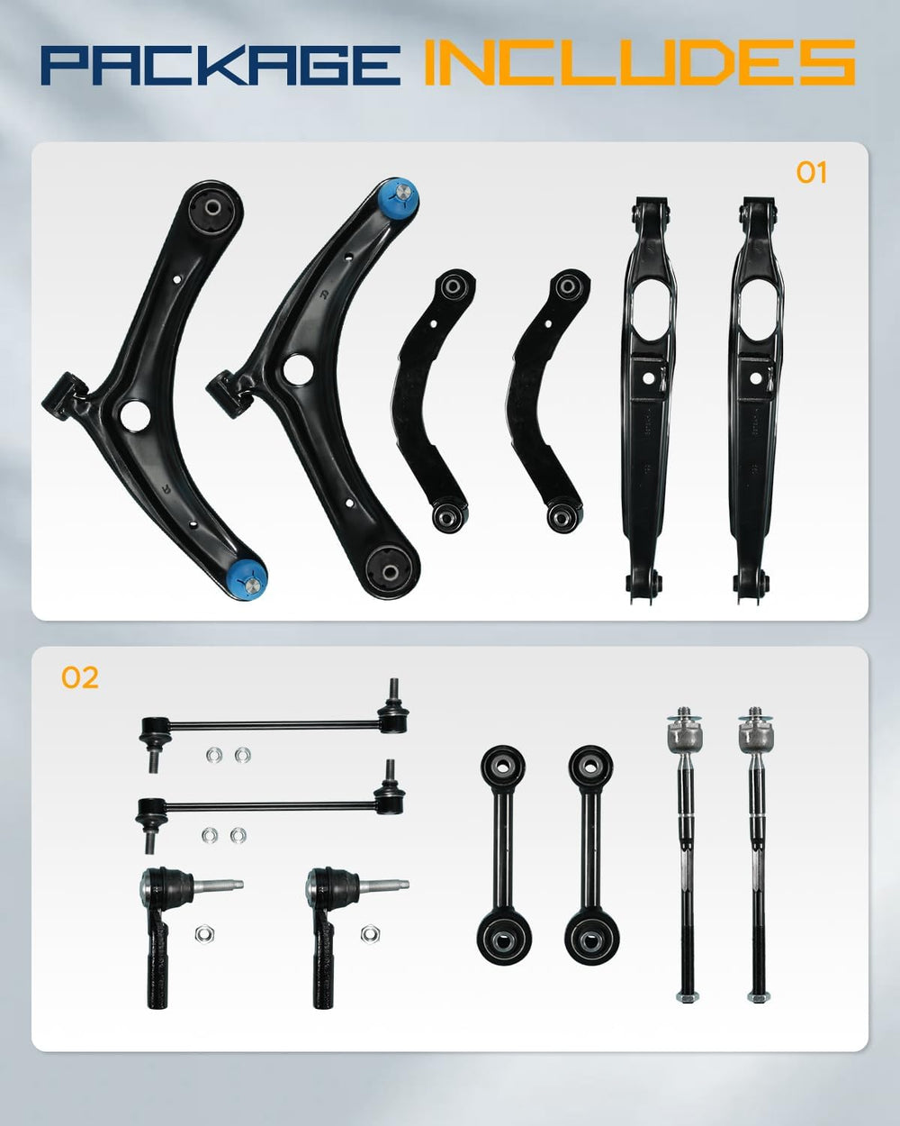 14Pc Control Arm Suspension Kit Fit for Dodge Caliber 2009-2012