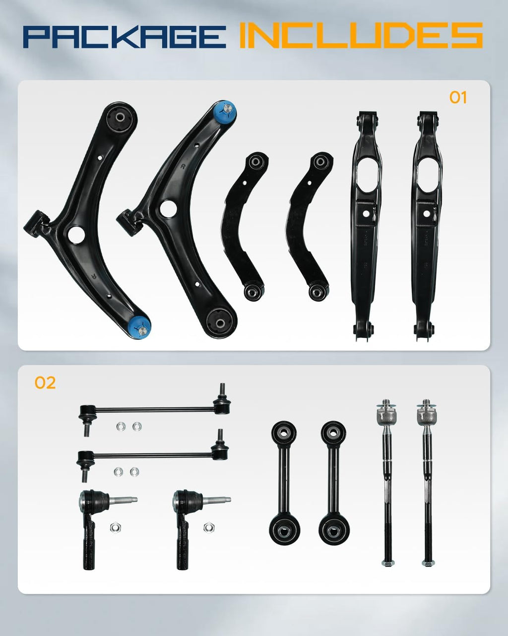 14Pc Control Arm Suspension Kit Fit for Dodge Caliber 2009-2012
