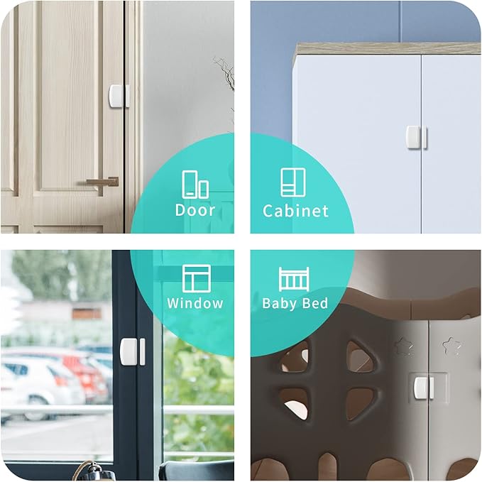 THIRDREALITY Zigbee Contact Sensor 2 Pack, Door and Window Monitor, Home
