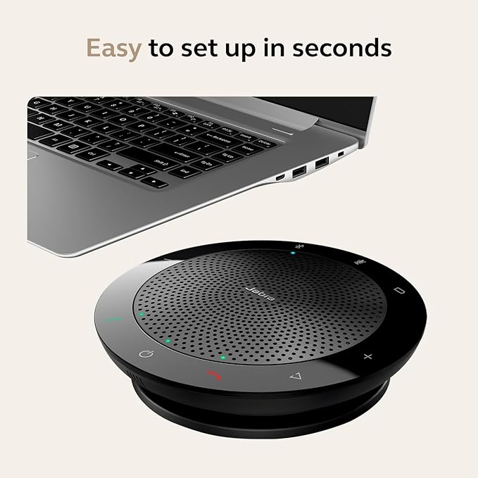 Jabra Speak 510 Portable, USB or Wireless Bluetooth Speaker Meetings and Calls