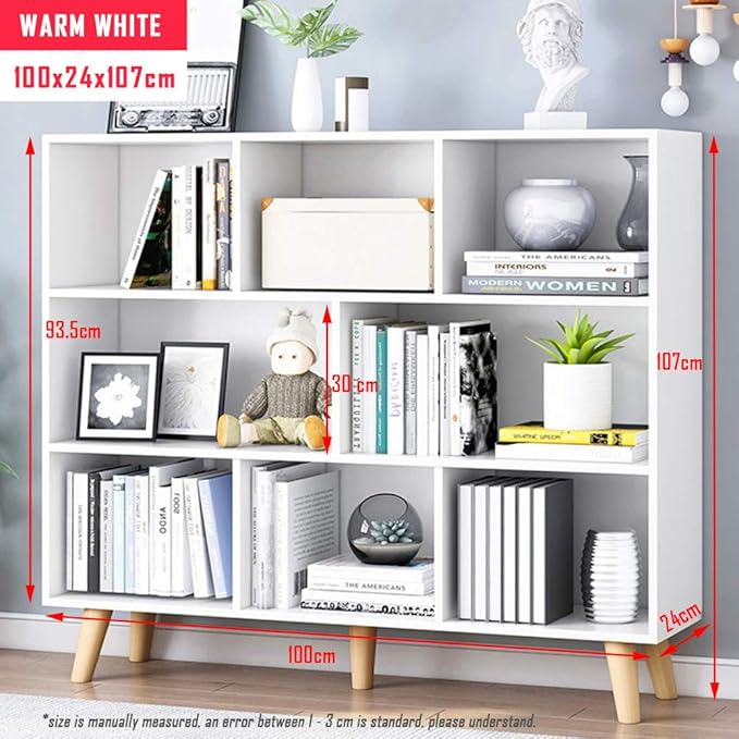 IOTXY Wooden Open Shelf Bookcase