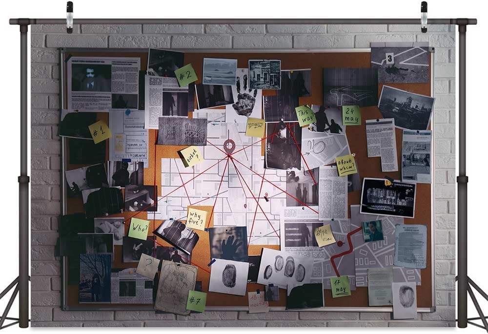 10X8ft Crime Scene Decorations Photo Backdrop Murder Mystery Party Photograph...