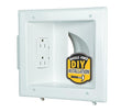 DATA COMM Electronic 45-0031-WH Recessed Low Voltage Media Wall Plate w/