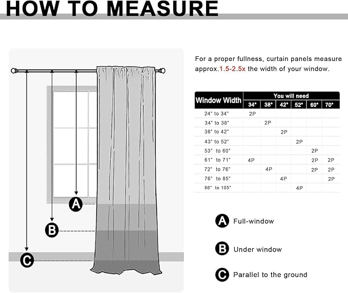 JIUZHEN Blackout Curtains for Bedroom