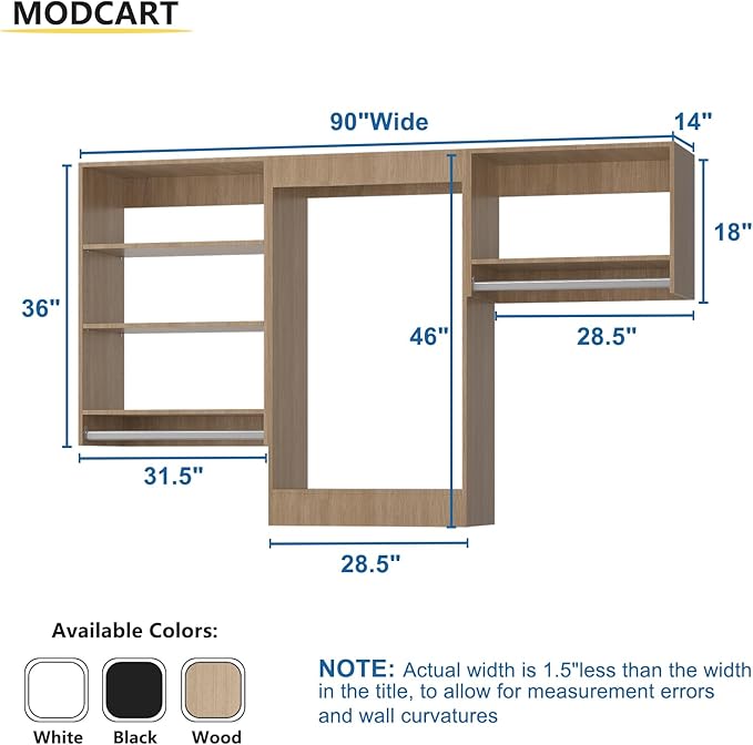 Modular Closet Organizer, Wood Tower Storage