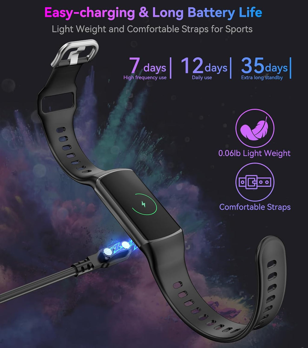 Fitness Tracker with Heart Rate Blood Oxygen Blood Pressure Monitor Sleep Tracker Activity Trackers