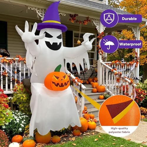 OurWarm 8FT Ghost Inflatable Halloween Decorations, Halloween Inflatables