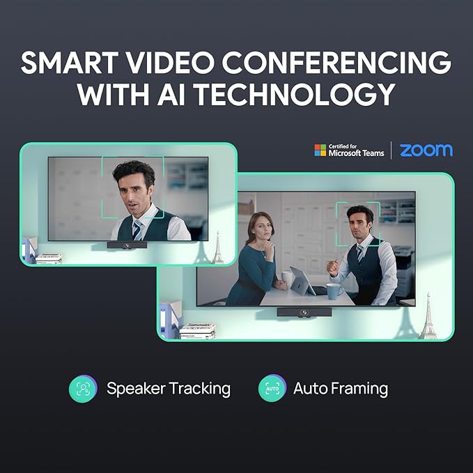 Yealink Video Conference Camera, 4K Webcam, 120° Ai Auto Framing, 8 Microphone