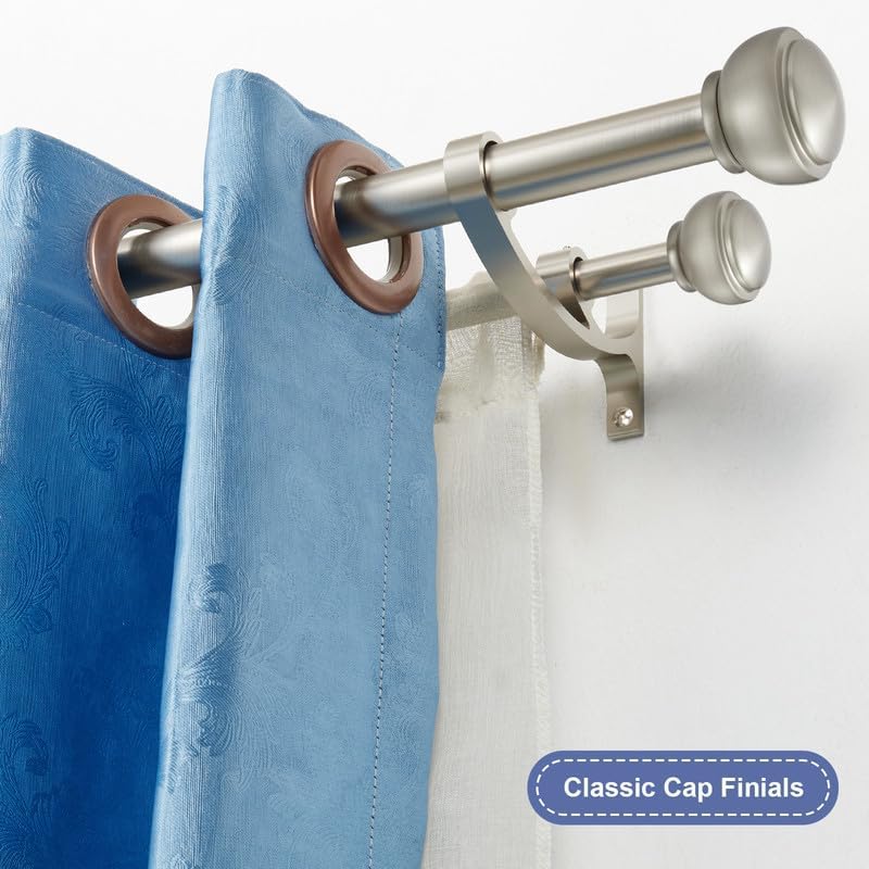 brushed nickel curtain rods for windows 28 to shown in use