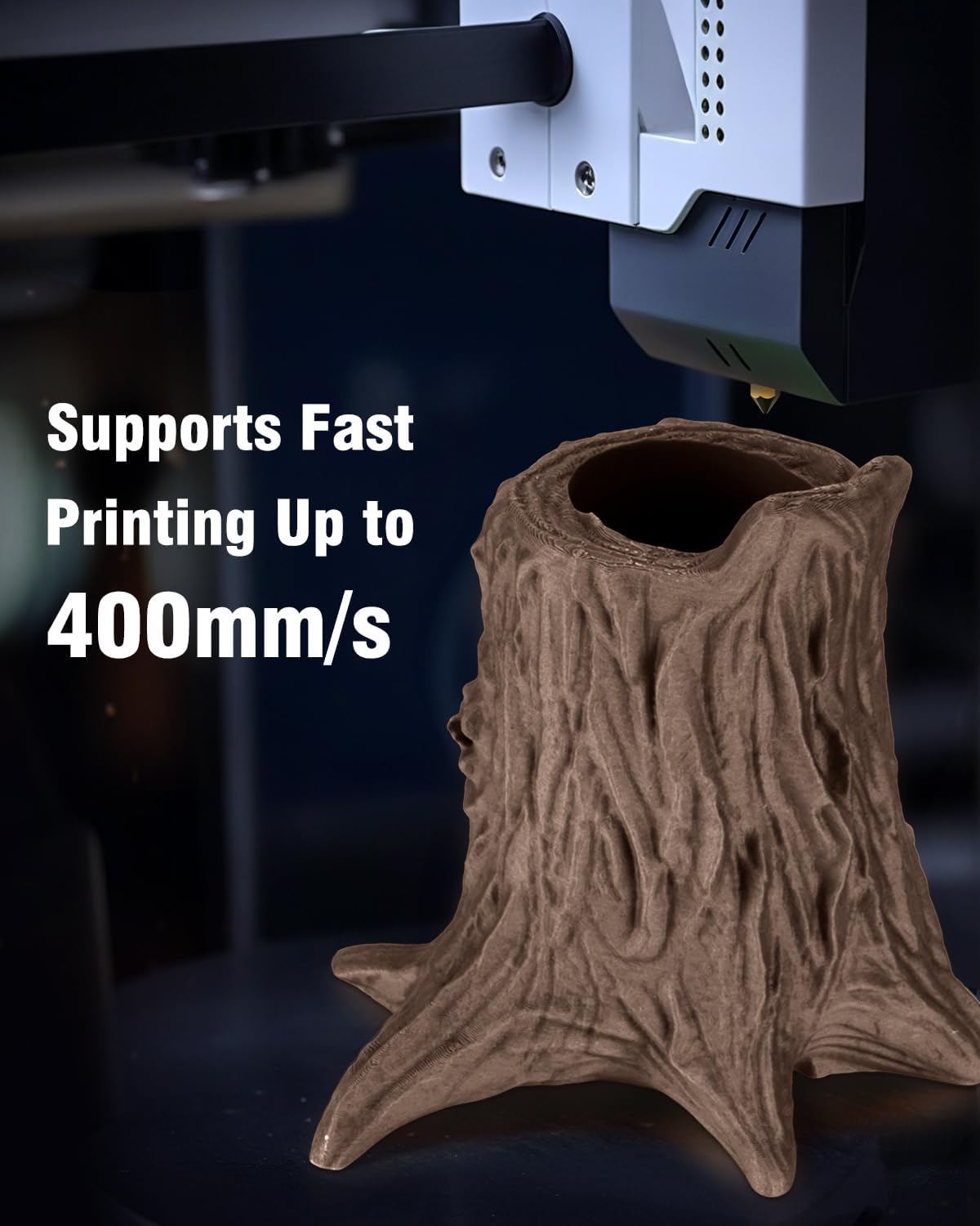 sunlu real wood fiber pla filament, 4kg in, side view