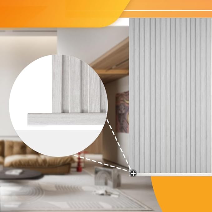 OUZUGIE 8-Pack 57 Inches, WPC Slat Wall Panel Trim, Corner Guard