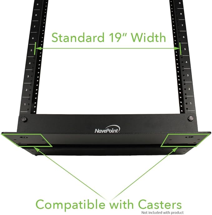 NavePoint 13U 2 Post Open Frame Server Rack