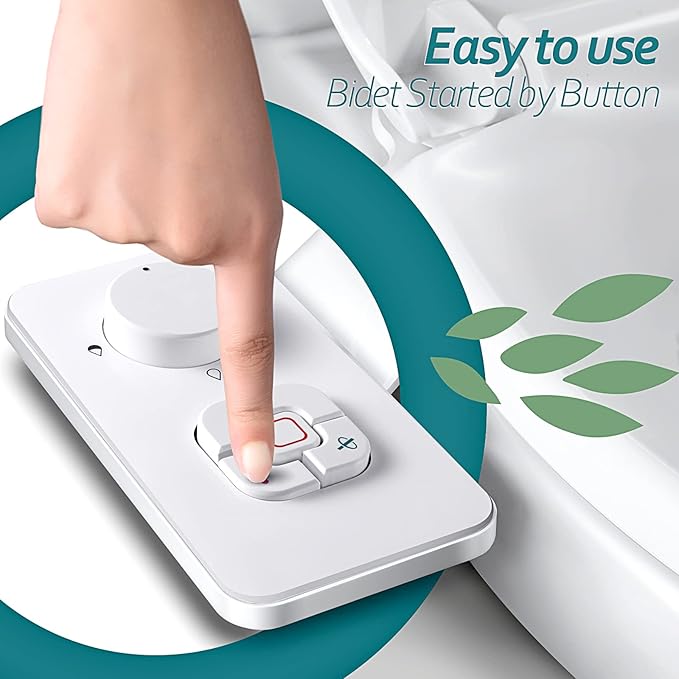 SAMODRA Bidet Attachment, Non-Electric Cold Water Bidet Toilet Seat Attachment