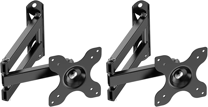 WALI TV Wall Mount Full Motion 15 inch Extension Arm Tilt Swivel (2 Pack)