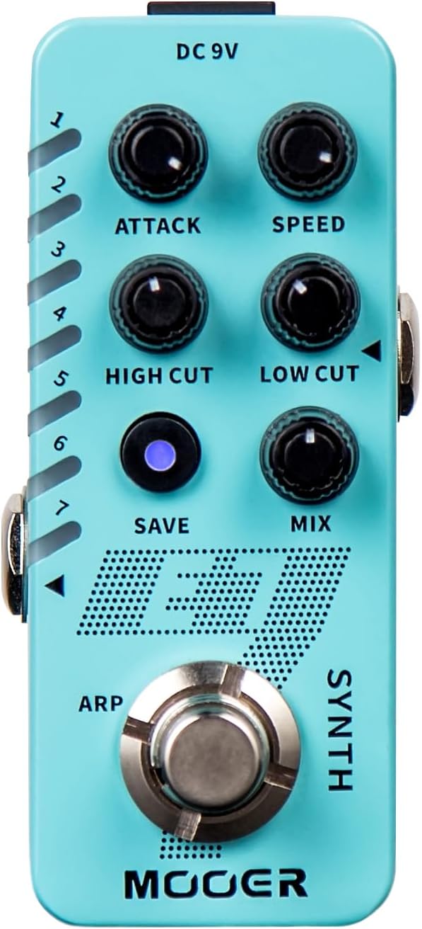 MOOER E7 Polyphonic Guitar Synth Pedal Electronic Synthesizer, 7 Guitar