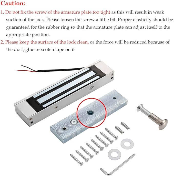 Electric Magnetic Lock with Z and L Bracket 180KG 350LBS Holding Force