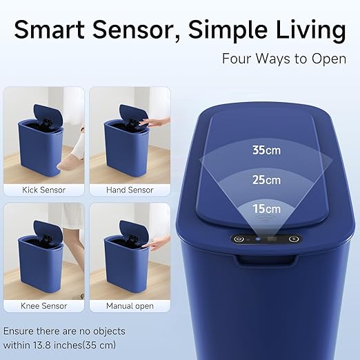 TIPGO 5 Gallon Motion Senor Bathroom Trash Can