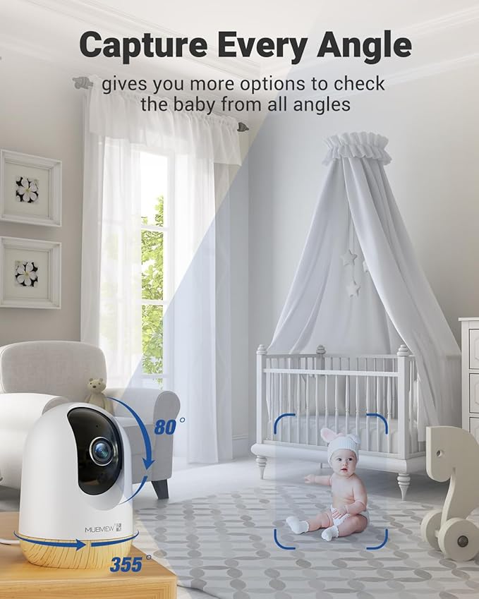 MUBVIEW 5G WiFi Indoor Security Camera No Subscription, Pet Camera