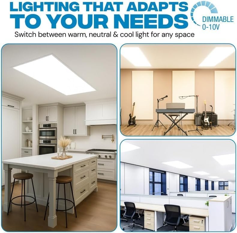 72 Pack 2x4 LED Flat Panel Light for Drop Ceiling, 9360lm Selectable 30W/40W/...