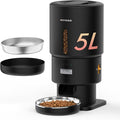 Automatic Cat Feeder - 5L Anti-Clog Cat Food Dispenser Keeps 2-15mm Dry Food