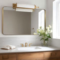 ANDY STAR 30"x48" Brass Gold Bathroom Mirror, Large Wall Mirror