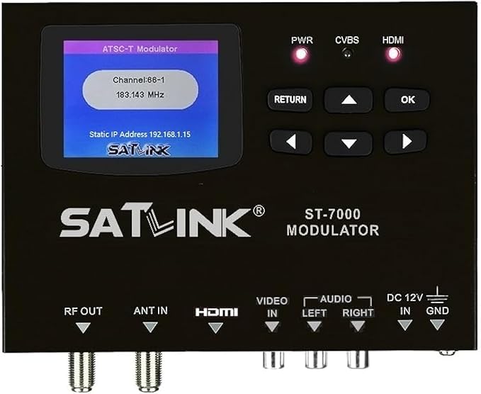 SatLink ST-7000 HDMI to RF Digital Modulator/Encoder Delivers 1080p HDMI Video