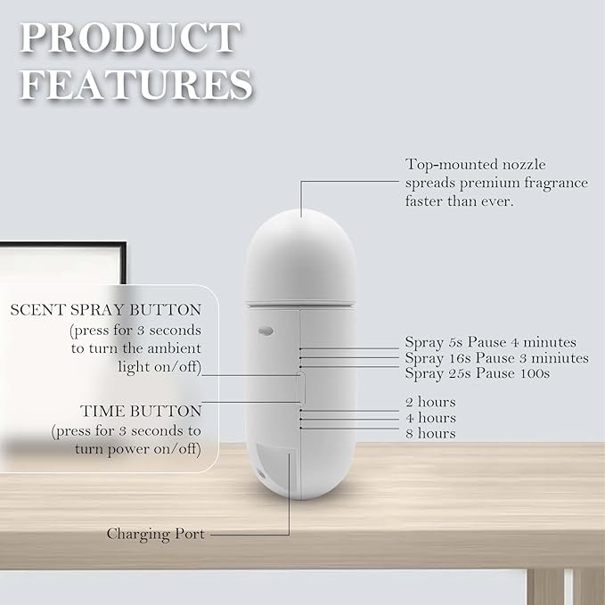 Waterless Oil Diffuser and 2 OZ Essential Oil