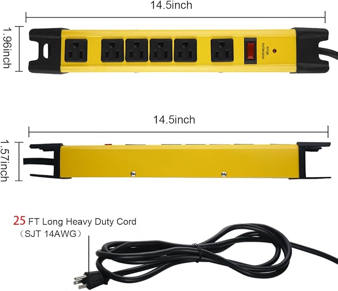 Heavy Duty Power Strip Surge Protector