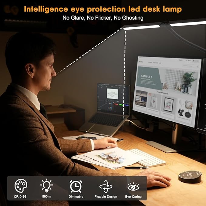 Pzloz Led Desk Lamp for Office Home