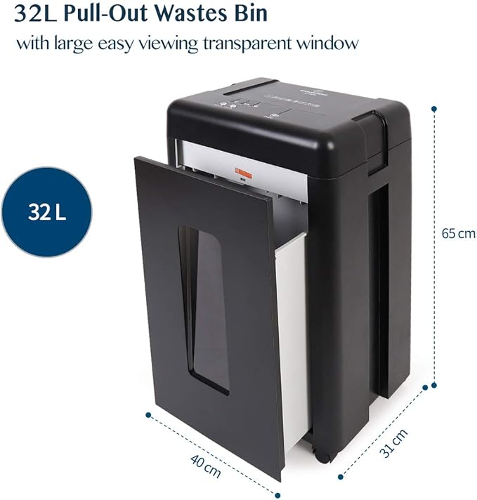 WOLVERINE 15-Sheet Super Micro Cut High Security Level P-5 Heavy Duty