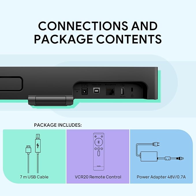 Yealink UVC34 4K Conference Room Camera System 10 Microphone 8 MP All-in-One