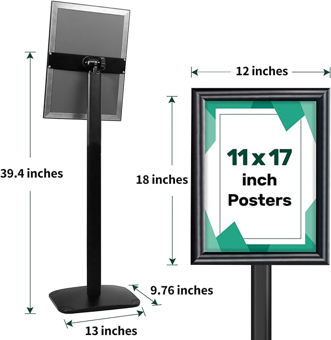 Mutualsign 3Pcs Heavy Duty Pedestal Sign Holder