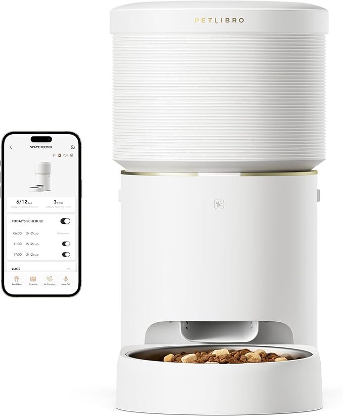 PETLIBRO 8L Automatic Dog Feeder, 5G Wi-Fi Automatic Dog/Cat Feeder,