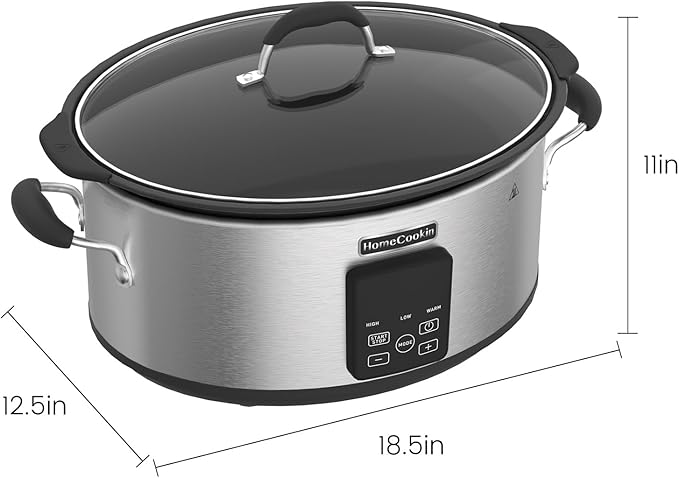 HOMECOOKIN Slow Cooker, Extra Large 10 Quart Digital Programmable Slow Cookers
