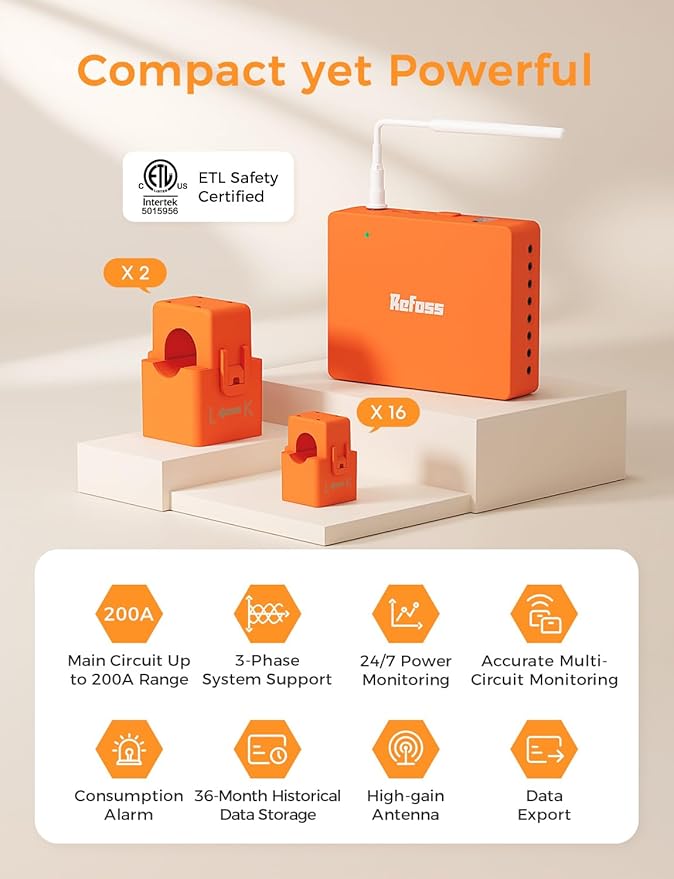 Smart Home Energy Monitor Supports Home Assistant, Real-Time Accurate Energy