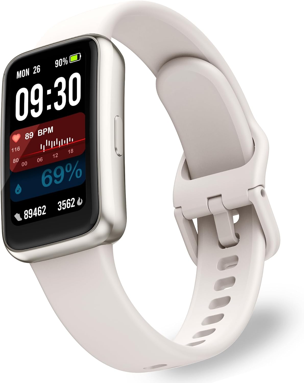 Active 3 Veryfit Fitness Tracker Smart Watch No App or Phone Needed (White)