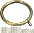 Thick Metal Curtain Rings,2.0-Inch Inner Diameter, 0.24-Inch Wire Diameter Fit up 1.7-inch Rods (Antique Brass-40Pcs)