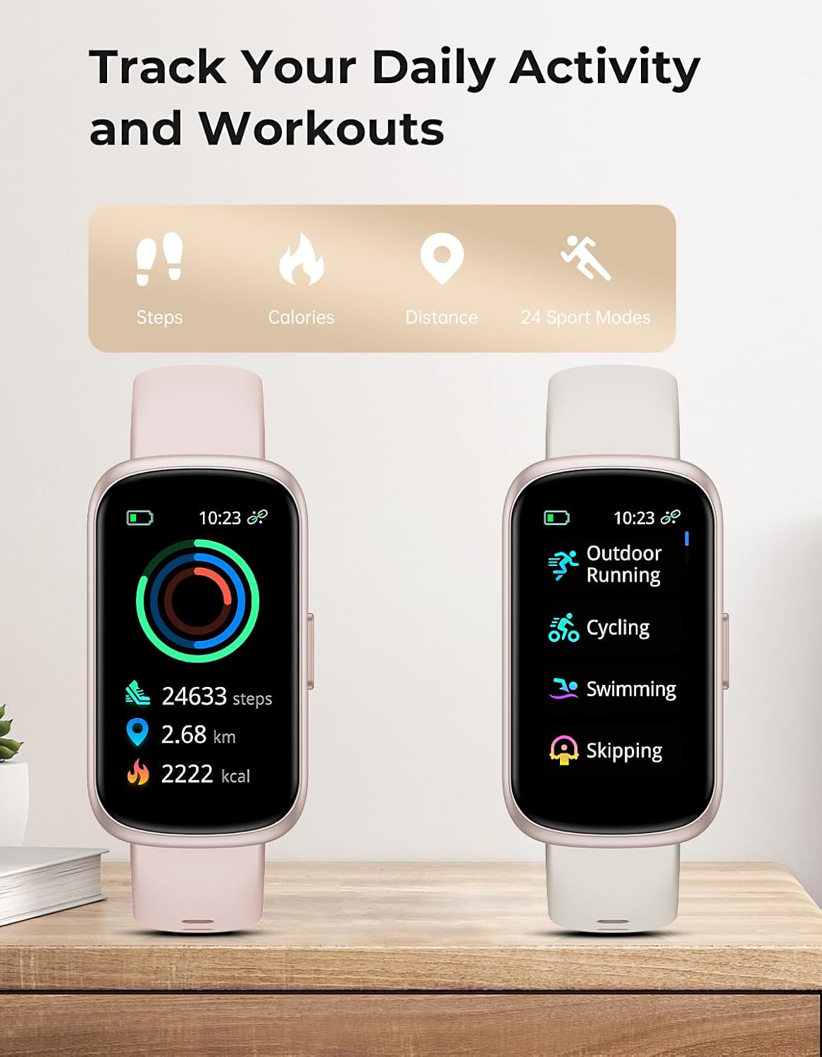 fitness tracker with 24/7 heart rate monitor, sleep, package contents