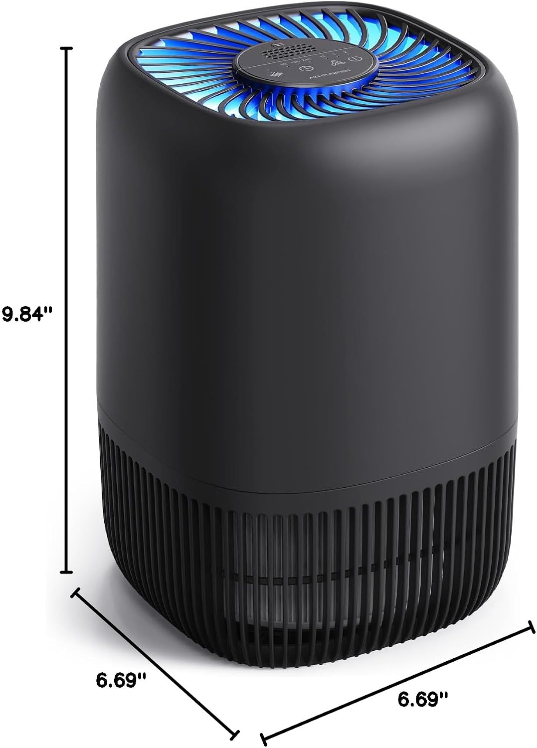 VOOPNU Air Purifiers for Bedroom, High Efficiency Filter, 1076 Ft², Black