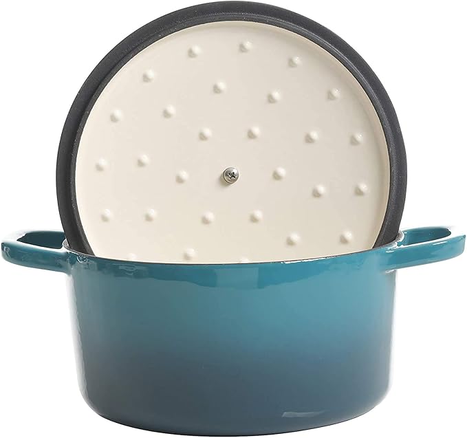 Crock-Pot Artisan 3-Quart Round Enameled Cast Iron Dutch Oven – Gradient Teal