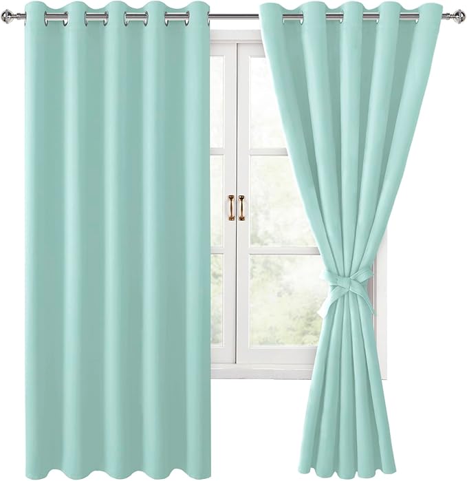 Hiasan Room Darkening Curtains for Bedroom, 60 x 72 Inches