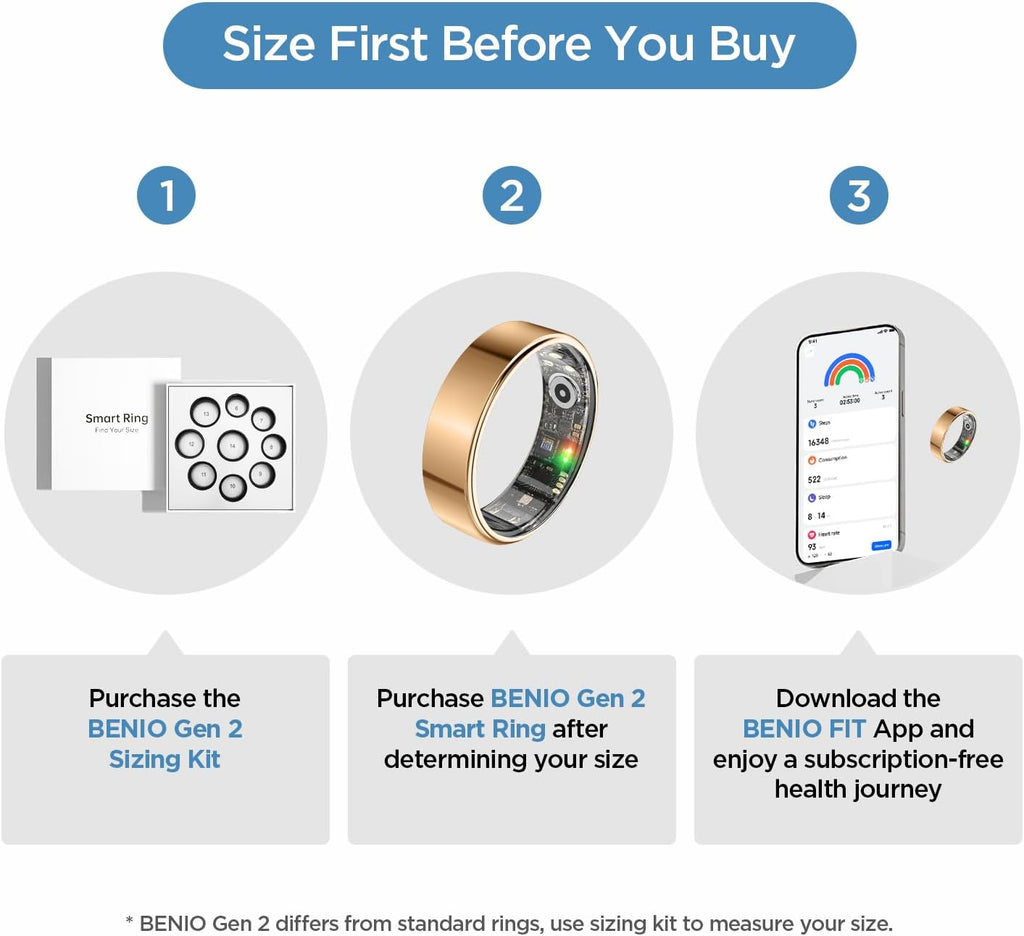 benio gen2 smart ring for women men sleep shown in use